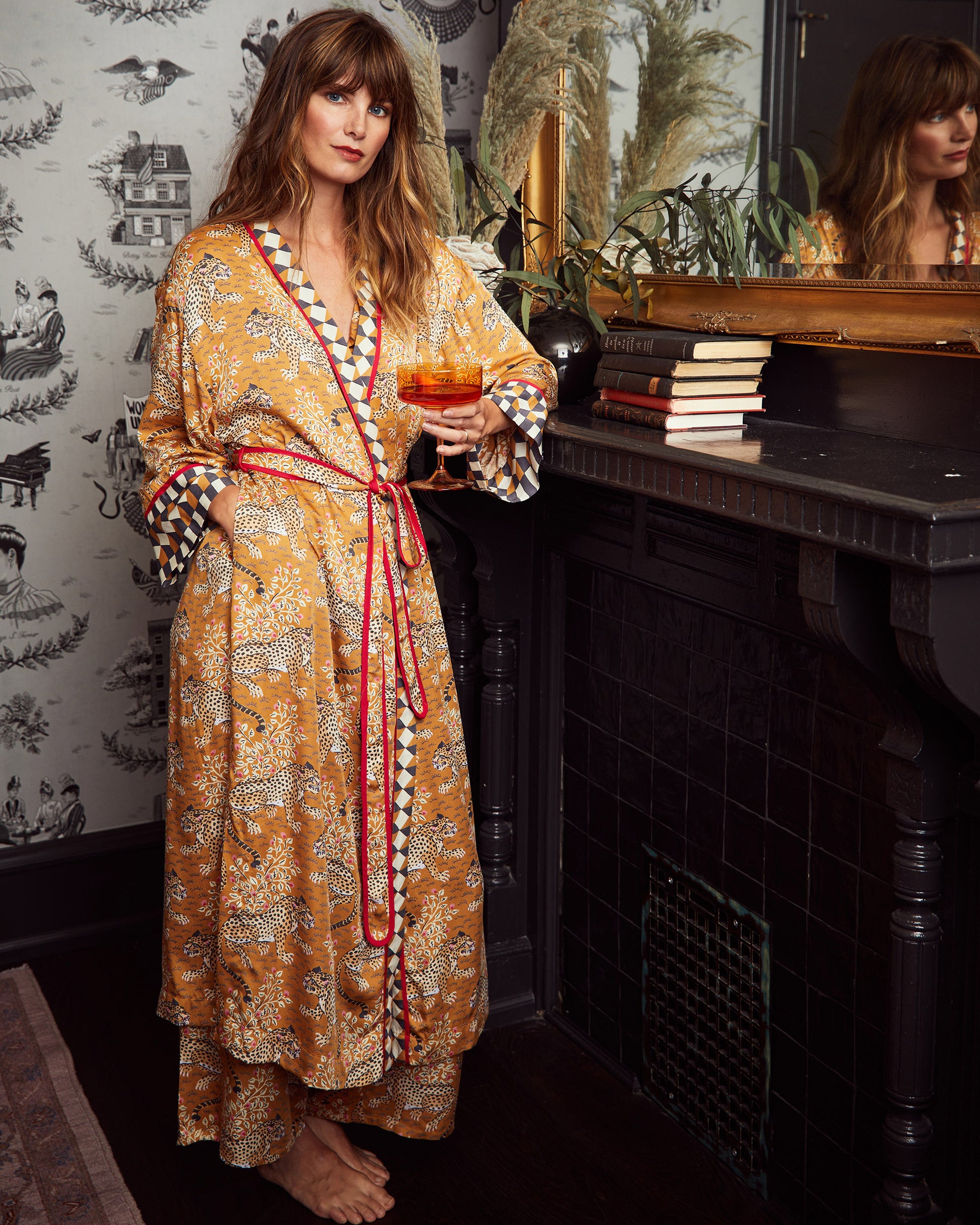 Bagheera - Eco Satin Wildest Dreams & Robe Set - Tobacco - Printfresh