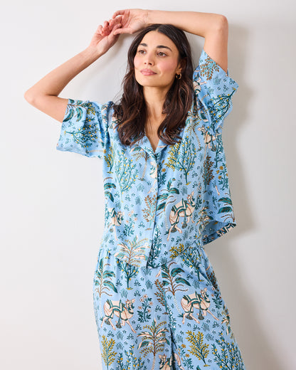 Camel's Courtyard - Eco Satin Wildest Dream Set - Slate Blue - Printfresh