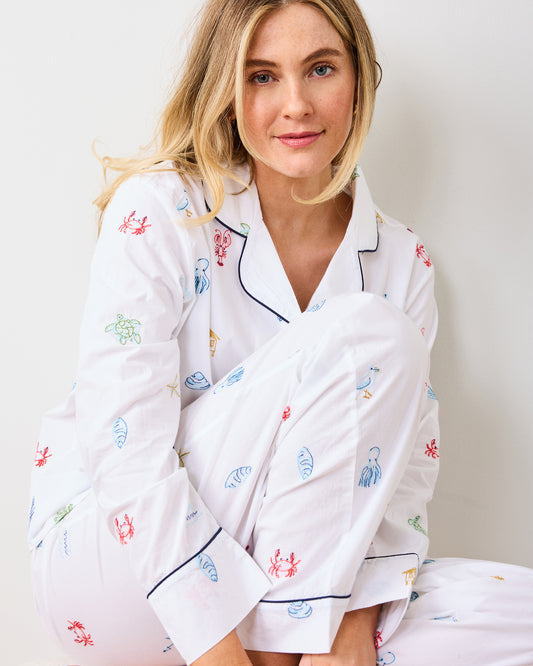 Summer Essentials - Long PJ Set - Cloud - Printfresh