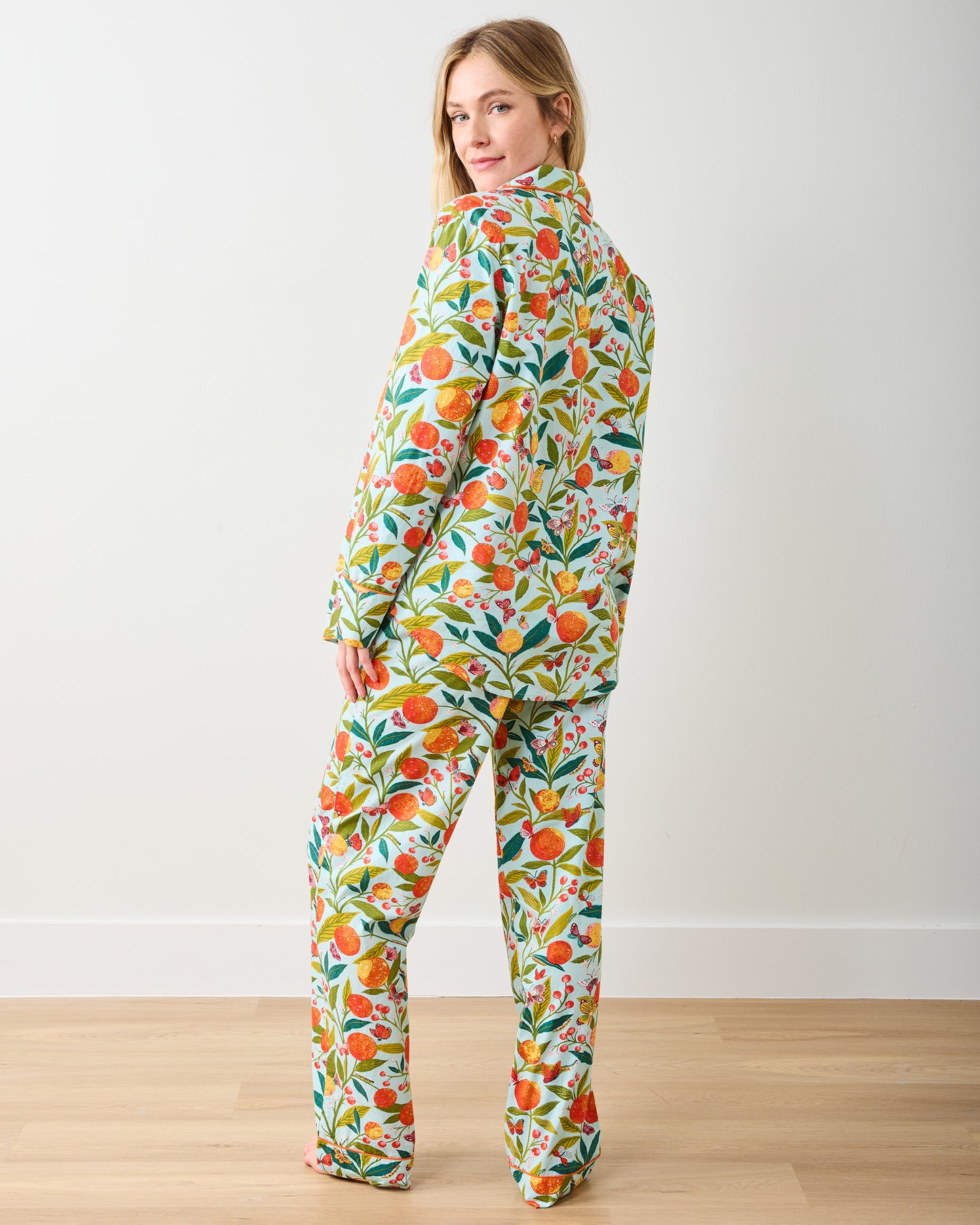 Butterfly Grove - Long PJ Set - Soft Blue - Printfresh