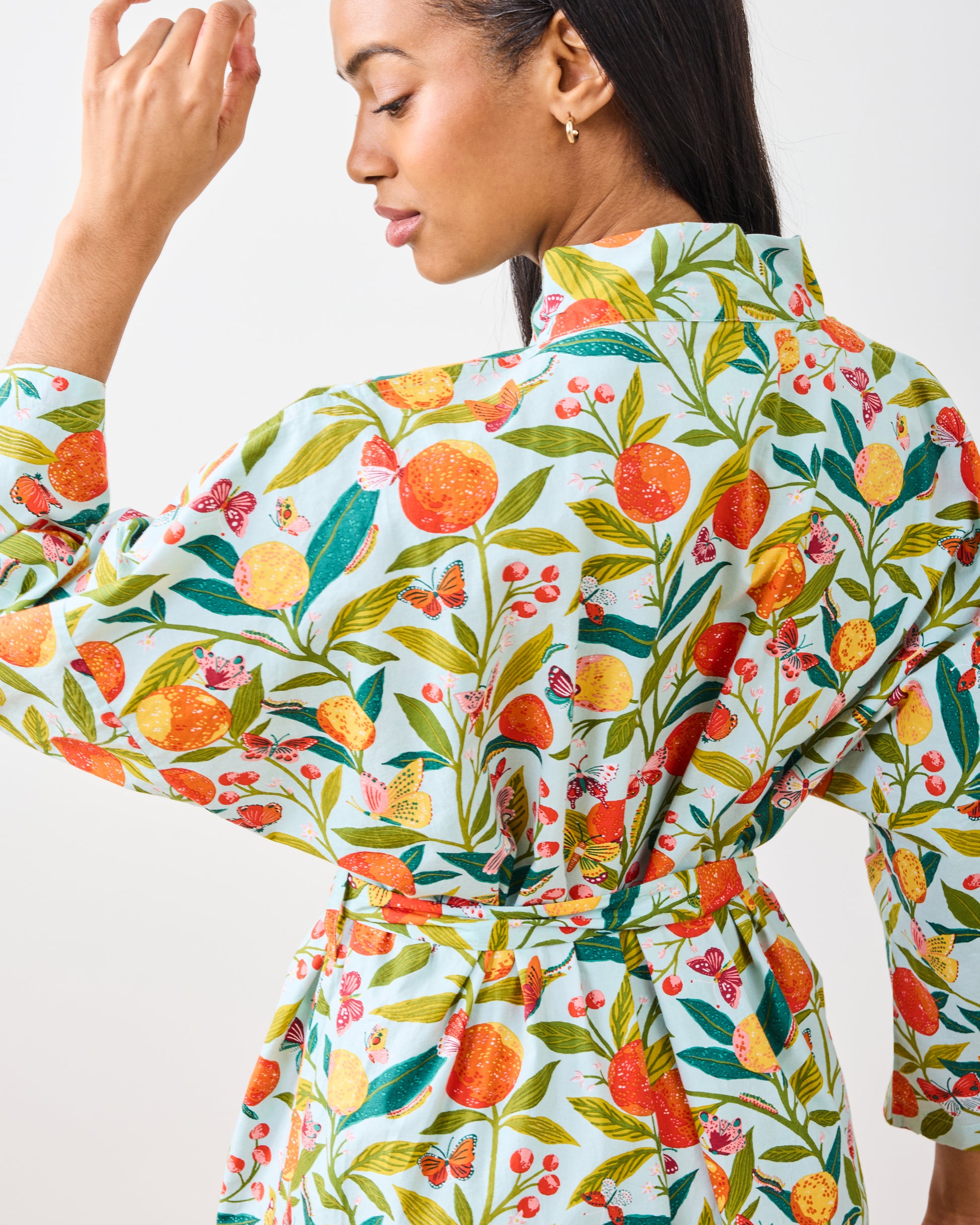 Butterfly Grove - Robe - Soft Blue - Printfresh