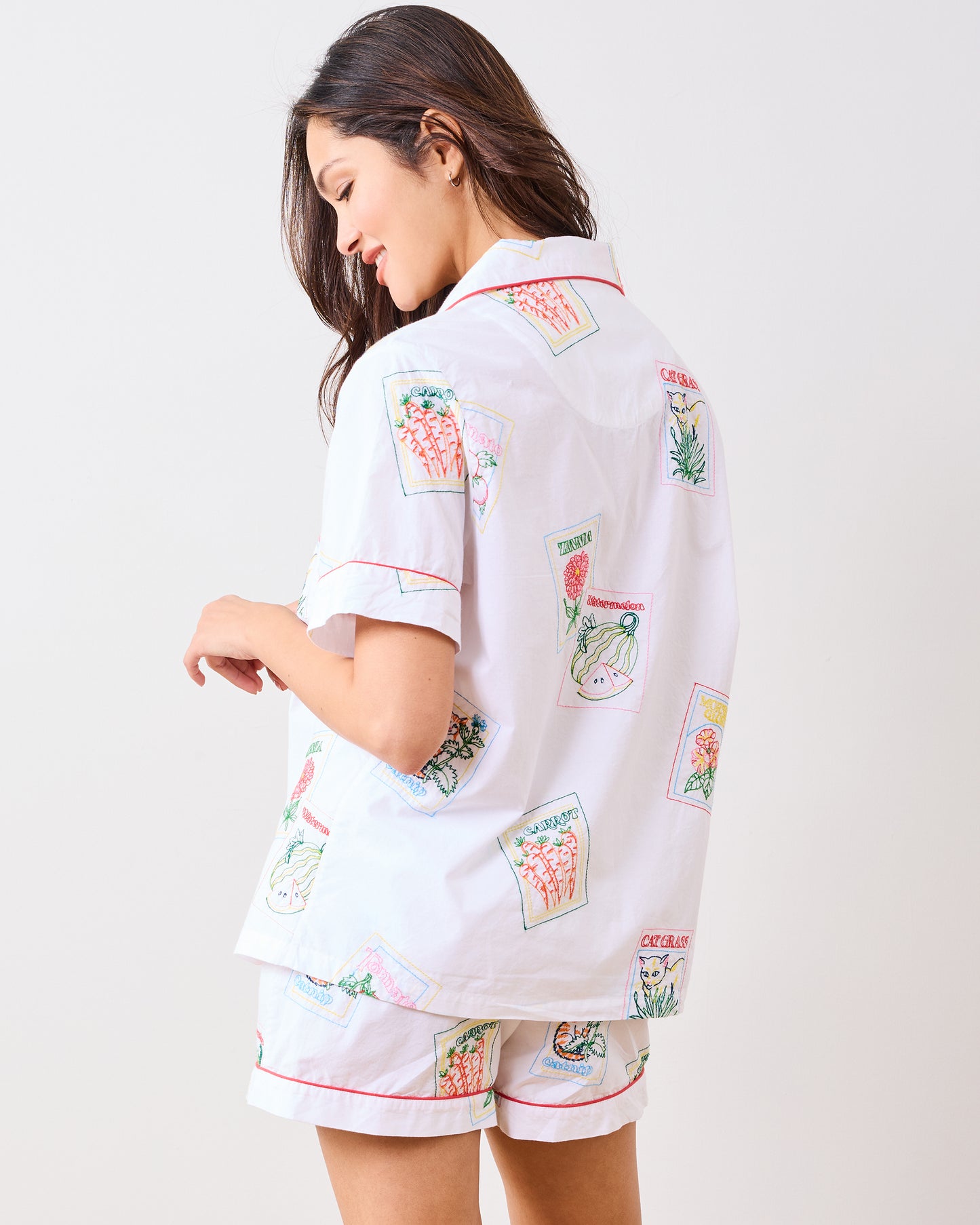 Seed Packets - Short PJ Set - Cloud - Printfresh