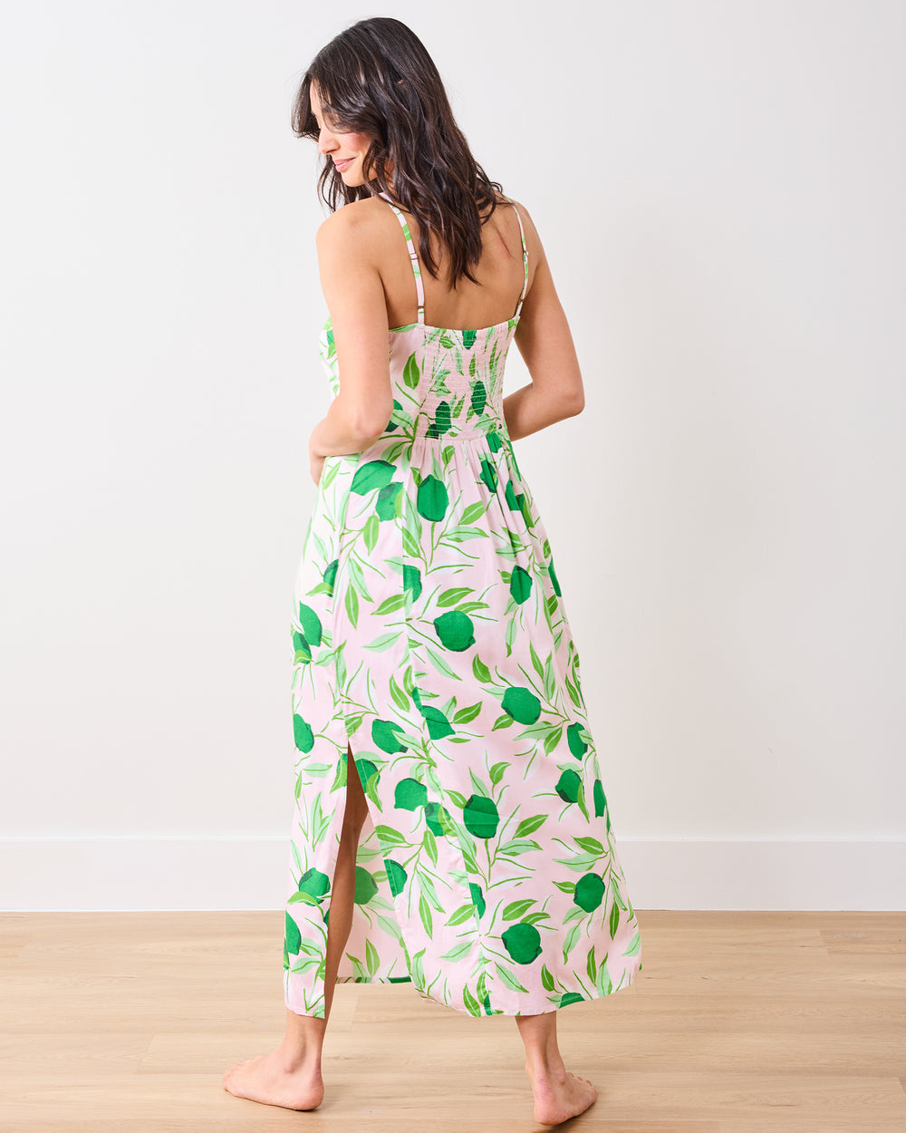 Lime Zest - Eco Satin Chic To Sleep Nightie - Pink Salt - Printfresh