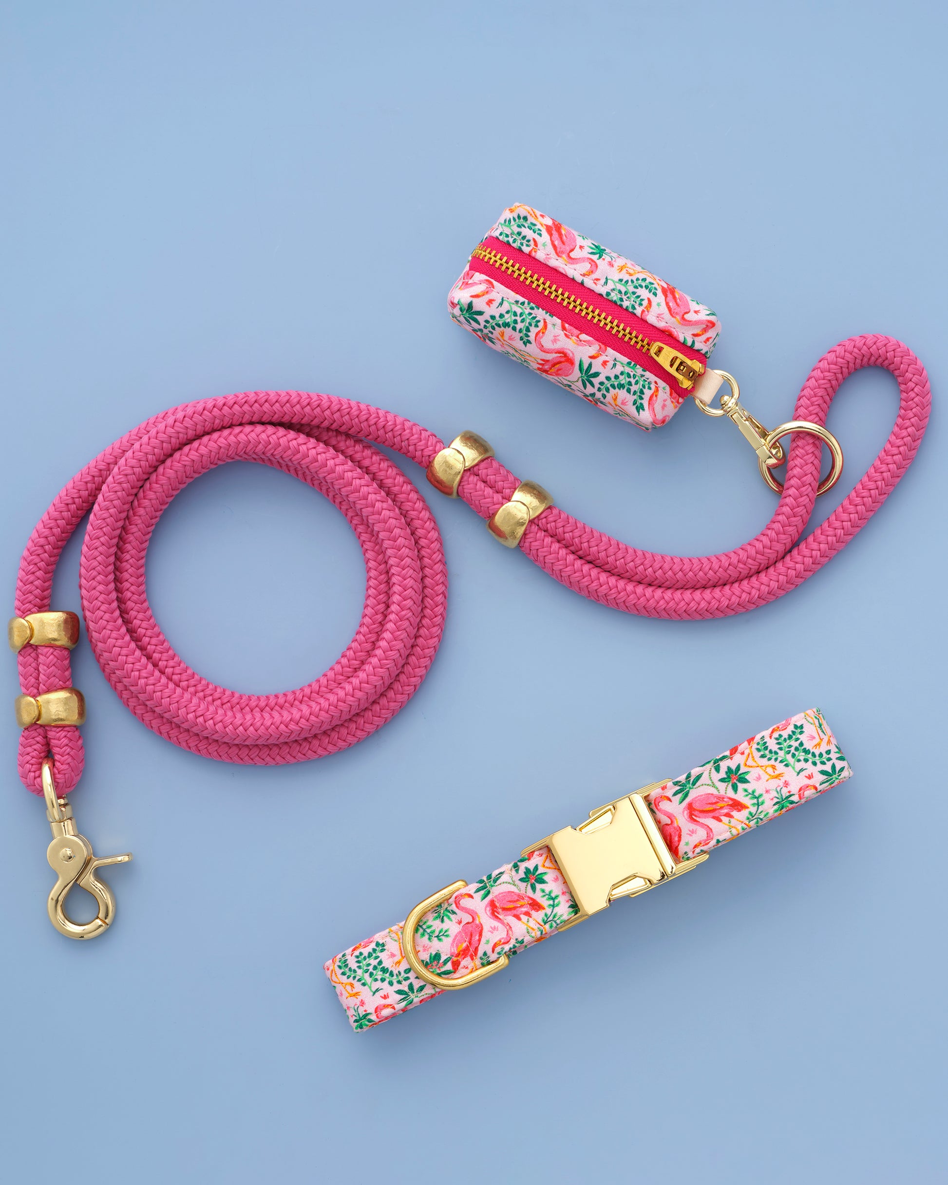 PF x The Foggy Dog - Marine Rope Dog Leash - Hot Pink - Printfresh