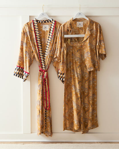 Bagheera - Eco Satin Wildest Dreams & Robe Set - Tobacco - Printfresh